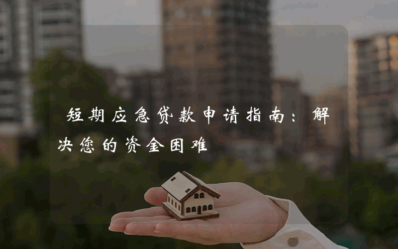 短期应急贷款申请指南：解决您的资金困难